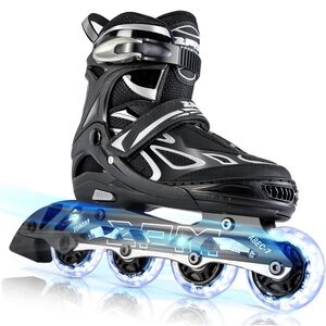 Kids Black and Blue Roller Skates